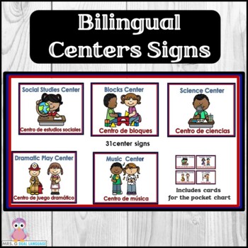 Preview of Bilingual Center Signs Spanish and English