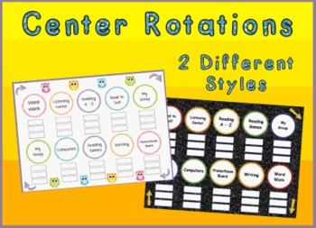 Kindergarten Literacy Center Rotation Chart