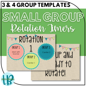 Preview of Small Group Center Rotation Timers EDITABLE: 3 and 4 Groups