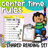 Center Time Rules | Shared Reading Set | Traceable Chart, 