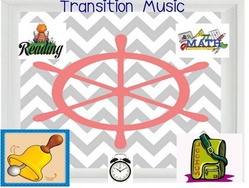 Preview of Center Transition Music, make an easy transition with music Nautical Themed