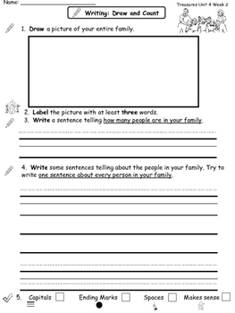 Center Worksheets for Treasures Unit 4 Reading by Cyndy Guerrettaz
