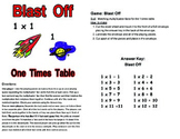 Center activity for Multiplication Times Tables 1 thru 4