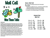 Center activity for Multiplication Times Tables 9 thru 12