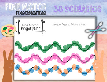 Preview of Center and Morning Work Activities | Follow the Lines | Fingerprint | Fine Motor