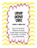 Center and Pocket Chart Signs