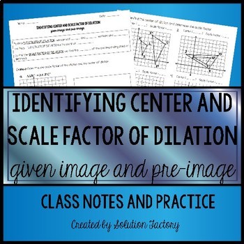 Preview of Center and scale factor of dilation
