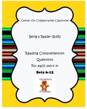 Preview of Center for Collaborative Classroom (CCC), Being a Reader (BAR) Sets 6-12