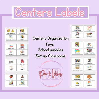 Preview of Center, Supplies classroom labels EDITABLE!!