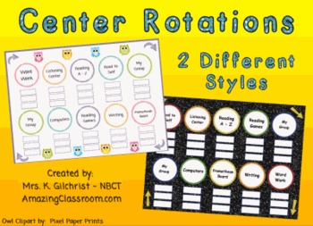 Preview of Center or Station Rotation Charts for SMARTBOARD - Smart Notebook