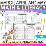 Spring and Summer Literacy and Math Centers for Kindergart