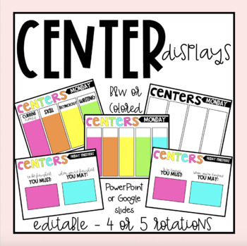 Preview of Centers Display: PPT or Google Slides
