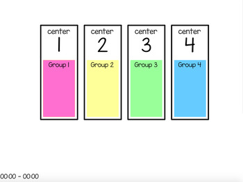 Preview of Centers Rotation Chart (editable) - 4 Centers