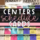 Centers Schedule Cards