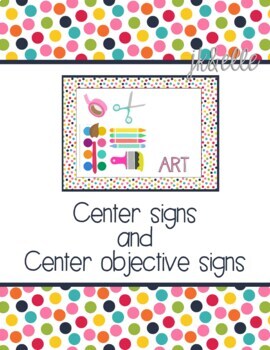 Preview of Centers Signs and Center Objective Signs for PK and Kinder