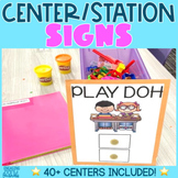 Centers Stations Signs for Preschool PreK Kindergarten