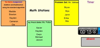 Preview of Centers Smart Board stations-various slides for any subject