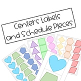 Centers/Stations Labels and Schedule Pieces