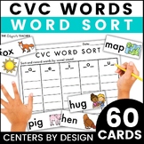 Centers by Design: CVC Word Sort Short Vowel Phonics Sorti