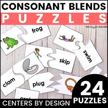 Centers by Design: Consonant Blends Phonics Puzzles by The Designer Teacher