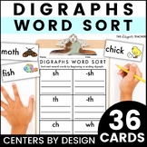 Centers by Design: Digraphs Word Sort SH CH TH WH Phonics 