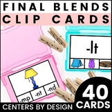 Centers by Design: Ending Blends Clip Cards Phonics Activity