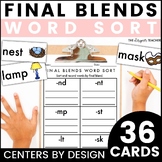 Centers by Design: Ending Blends Word Sort Final Blends Ph
