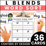 Centers by Design: L Blends Word Sort Consonant Blends Pho