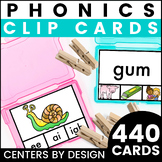 Centers by Design: Phonics Clip Cards BUNDLE 