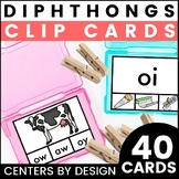 Centers by Design: Vowel Diphthong Clip Cards Phonics Cent