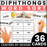 Centers by Design: Vowel Diphthongs Word Sort Phonics Activity