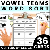 Centers by Design: Vowel Teams Word Sort Phonics Sorting Activity