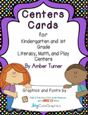 Centers Choice Cards - Making Centers EASY