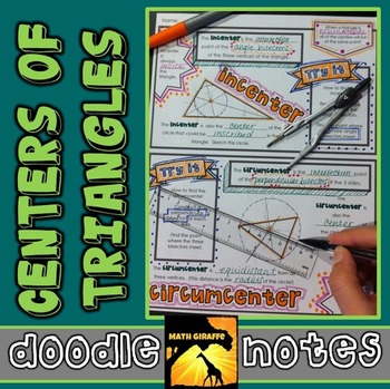 Preview of Centers of Triangles Doodle Notes