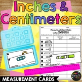 Measuring in Centimeters and Inches Cards l 2nd Grade Comm