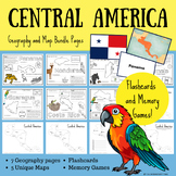 Central America Bundle with Fact and Coloring Pages, Maps,