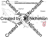 Central America/Caribbean Fill-In Map and Chart (Distance 