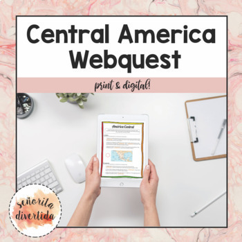 Preview of Central America Countries Webquest with Google Slides | Distance Learning