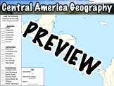 Central America Geography Worksheet