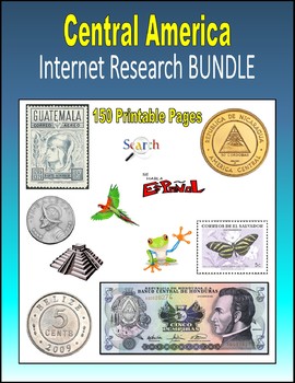 Preview of Central America Internet Research BUNDLE