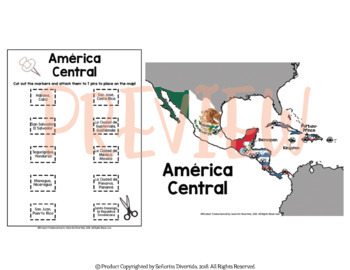 Central America Map Activity / Actividad del mapa de América Central