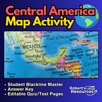 Preview of Central America Map Activity