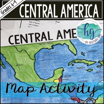 Preview of Central America Map Activity (Print and Digital)