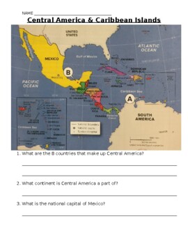 Preview of Central America and Caribbean Islands - A Close Look at Geography