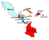 Central America and Caribbean Labeling Puzzle map