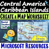Central America and the Caribbean Create a Map Worksheet |