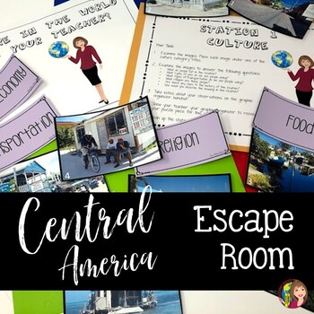 Preview of Central America and the Caribbean Escape Room Activity