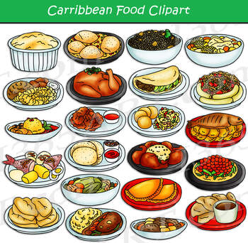 Preview of Central American & Caribbean Food Clipart