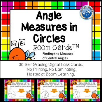 Preview of Central Angle Measures Boom Cards--Digital Task Cards