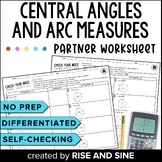 Central Angles and Arc Measures Self-Checking Partner Worksheet